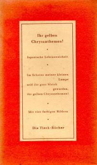 Ihr Gelben Chrysanthemen - Japanische Haiku Lebensweisheit (Buch mit Schuber) (Raritt-Einzelstck) (Siehe Info unten) 