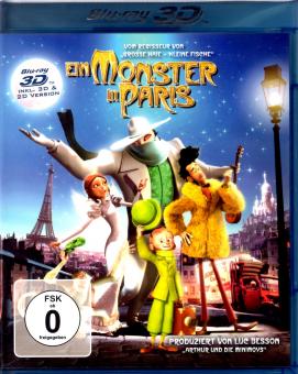 Ein Monster In Paris (Animation) (In 2D & 3D Abspielbar) 